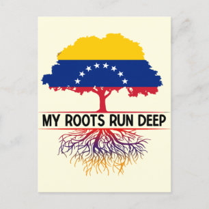 Venezuela My Roots Run Deep Venezuelan Pride Postcard
