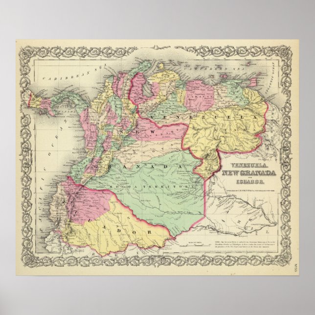 Venezuela, New Granada And Ecuador Poster (Front)