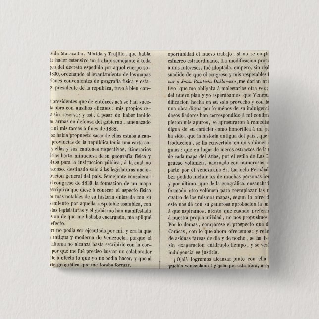 Venezuela Pinback Button (Front)