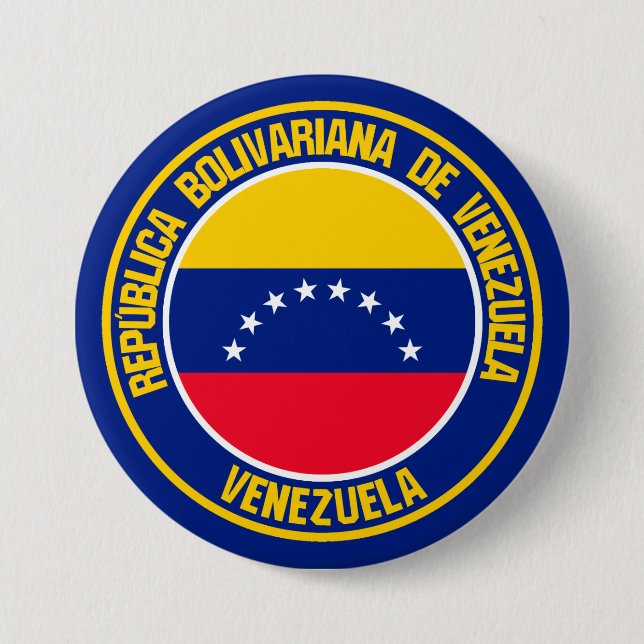 Venezuela Round Emblem Button (Front)