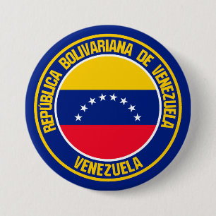 Venezuela Round Emblem Button