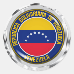 Venezuela Round Emblem Classic Round Sticker