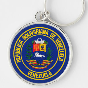 Venezuela Round Emblem Keychain