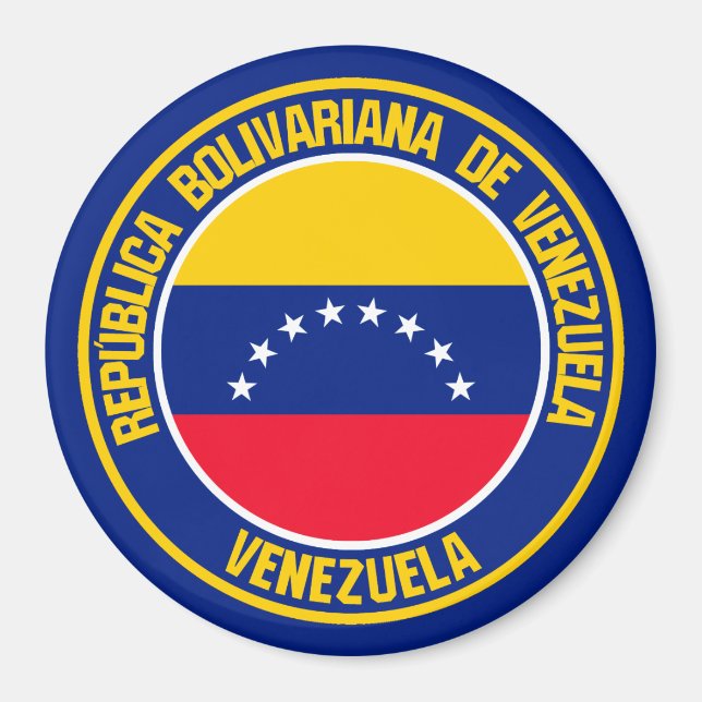 Venezuela Round Emblem Magnet (Front)