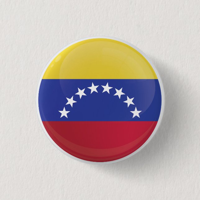 Venezuela Round Icon Flag  Button (Front)