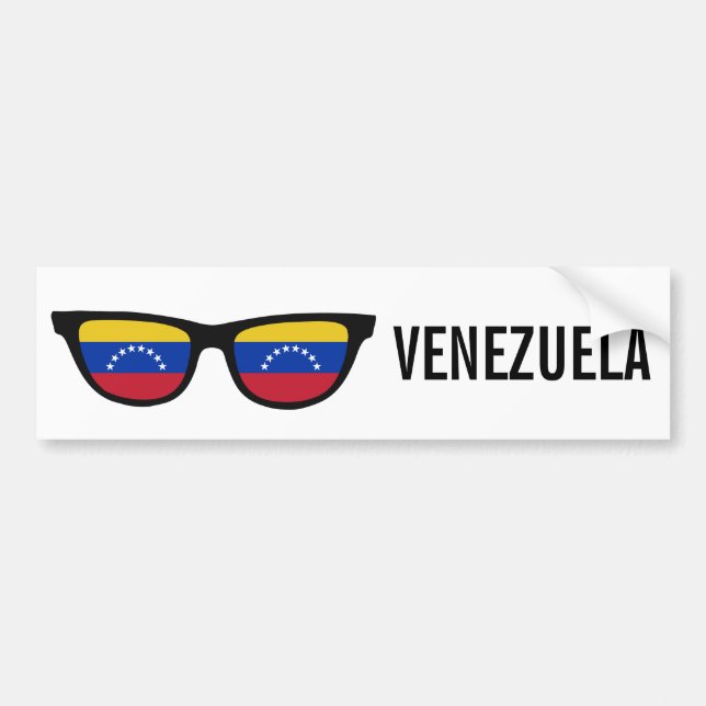 Venezuela Shades custom text & color bumpersticker Bumper Sticker (Front)