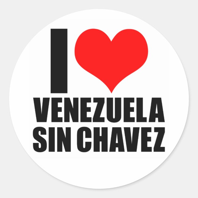 venezuela sin chaves classic round sticker (Front)