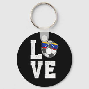 Venezuela Soccer Love Venezuelan Fan Flag T Shirt Keychain