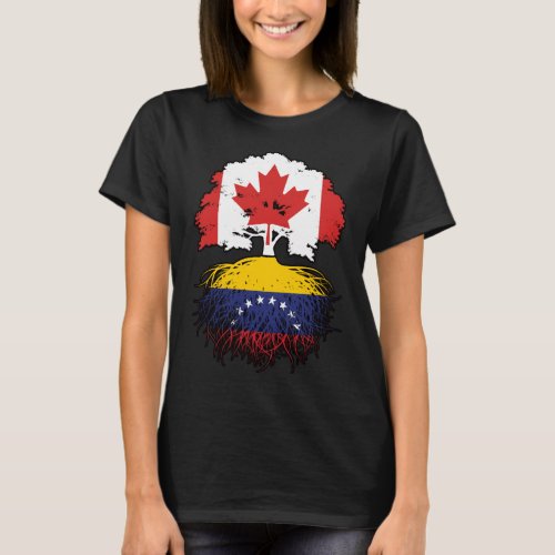 Venezuela Venezuelan Canadian Canada Tree Roots T_Shirt