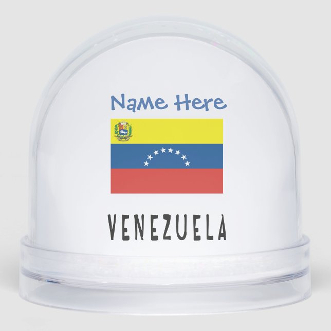 Venezuela Venezuelan Flag Blue Personalized  Snow Globe (Front)