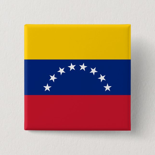 Venezuela (Venezuelan)  Flag Button (Front)