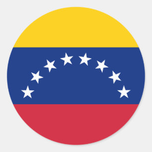 Venezuela (Venezuelan) Flag Classic Round Sticker