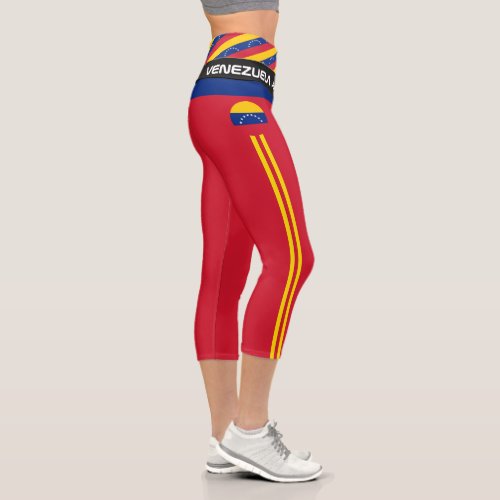Venezuela  Venezuelan Flag fashion Fitness Sport Capri Leggings