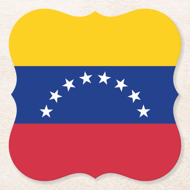 Venezuela (Venezuelan) Flag Paper Coaster (Front)
