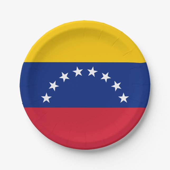Venezuela (Venezuelan)  Flag Paper Plates (Front)