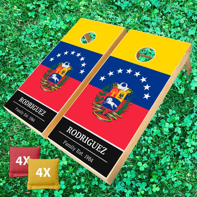Venezuela & Venezuelan Flag personalized / Family Cornhole Set (Creator Uploaded)