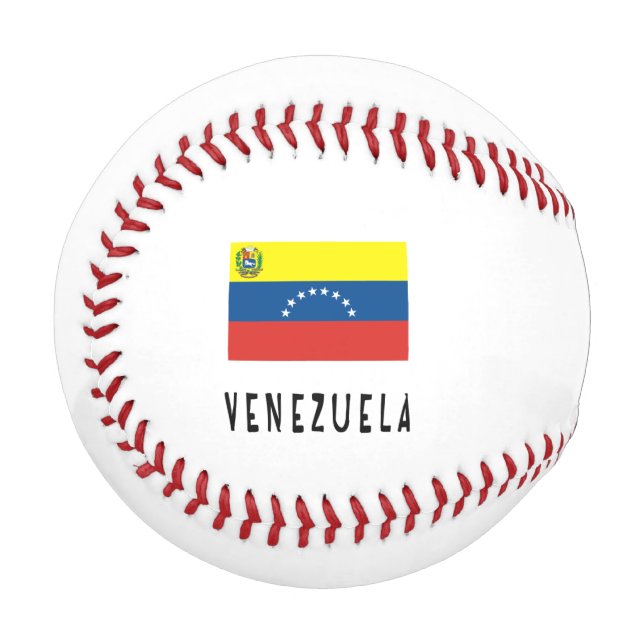 Venezuela Venezuelan Flag Personalized Name  Baseball (Front Left)
