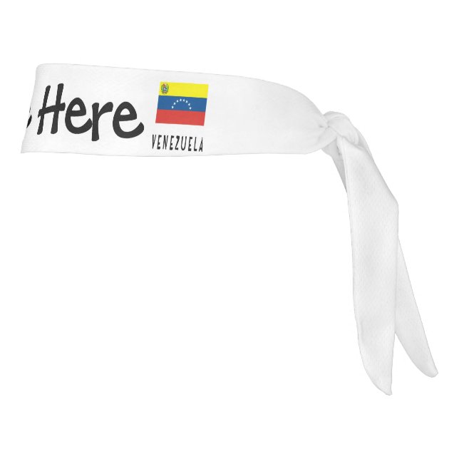 Venezuela Venezuelan Flag Personalized Name  Tie Headband (Rotate 90)