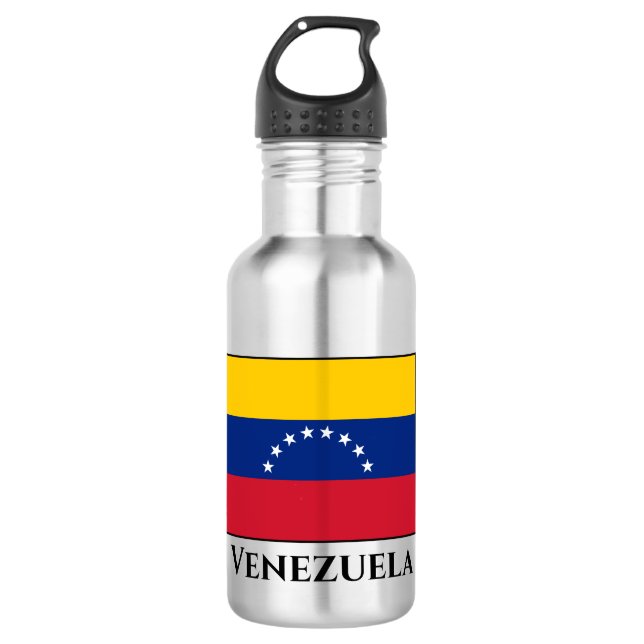 Venezuela (Venezuelan) Flag Stainless Steel Water Bottle (Front)