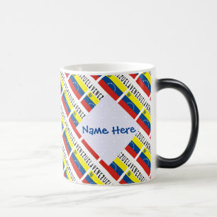 Venezuela Venezuelan Flag Tiled Blue Personalized Color Morph Mug