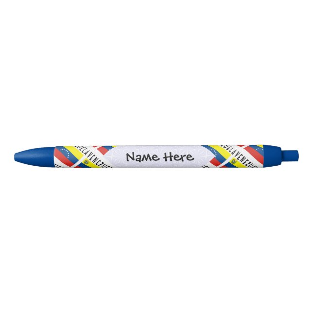 Venezuela Venezuelan Flag Tiled Personalized Name  Pen (Front)