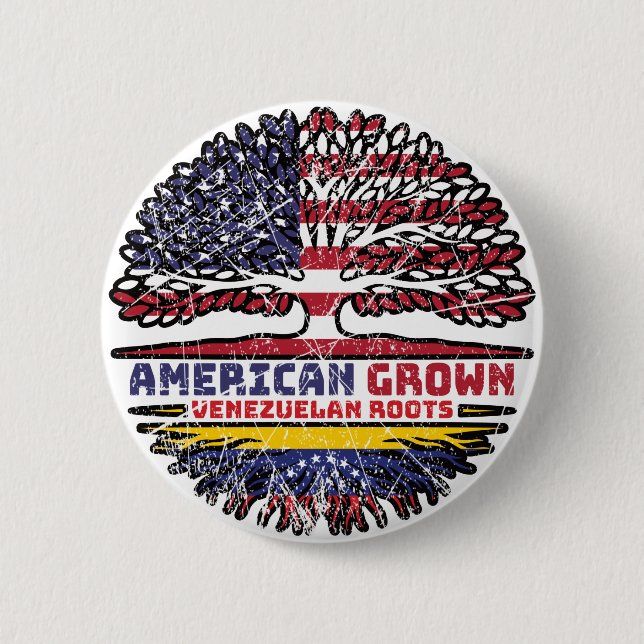 Venezuela Venezuelan US American USA United States Button (Front)