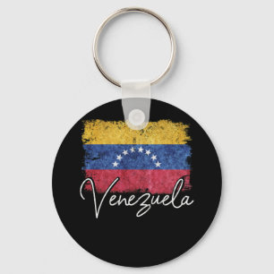 Venezuela Vintage Flag Venezuelan Pride Roots Keychain