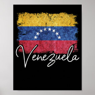 Venezuela Vintage Flag Venezuelan Pride Roots Poster
