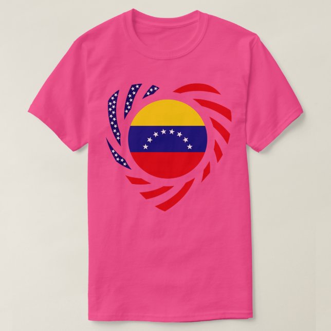 Venezuelan American Multinational Patriot Flag 8 S T-Shirt (Design Front)