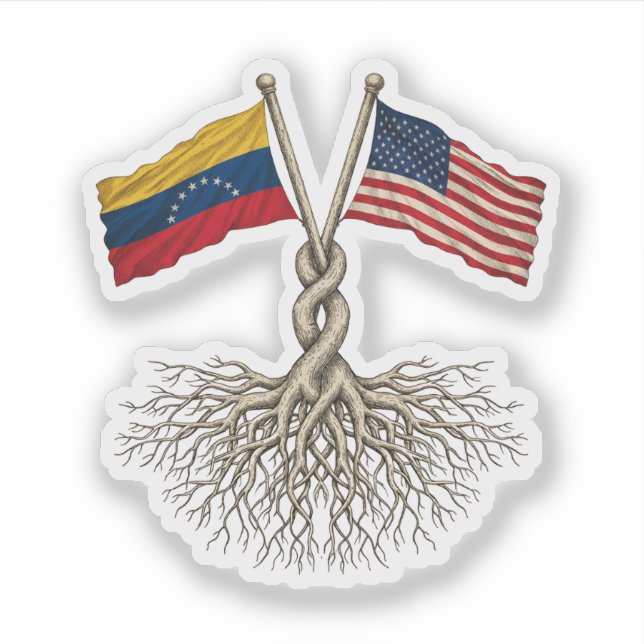 Venezuelan-American Sticker (Front)