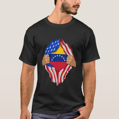 Venezuelan Blood Inside Me Venezuela Flag T_Shirt