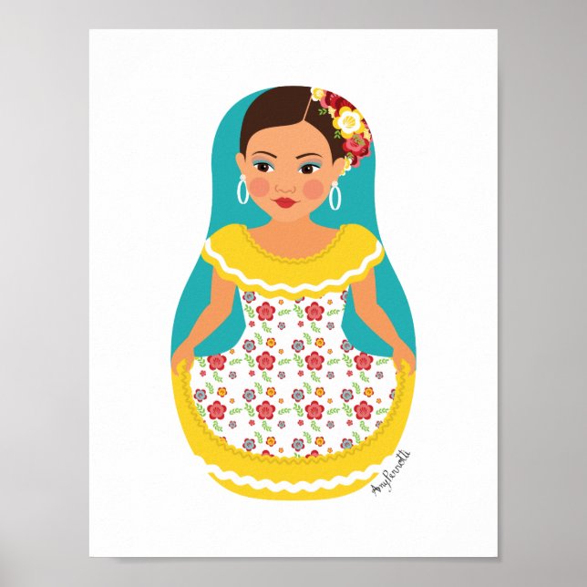 Venezuelan Dancer Matryoshka Poster (Front)