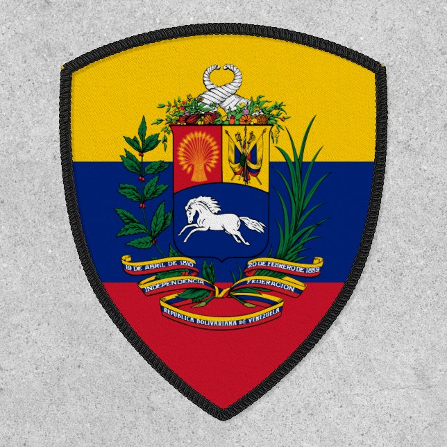 Venezuelan Flag & Coat of Arms, Flag of Venezuela Patch (Front)