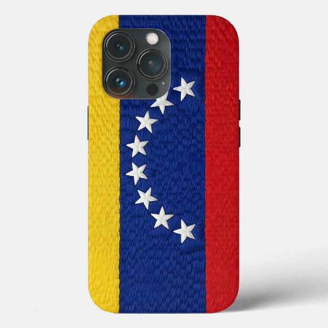 Venezuelan flag embroidery style design Case-Mate iPhone case (Back)