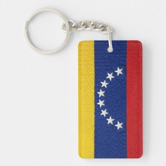 Venezuelan flag embroidery style design is transla keychain