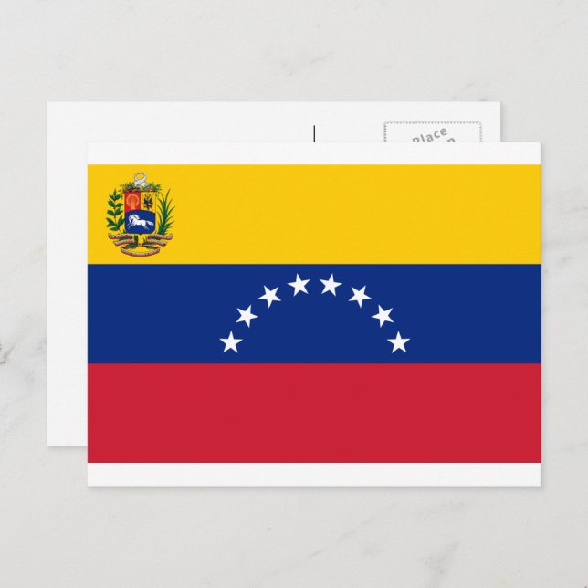 Venezuelan Flag, Flag of Venezuela Postcard (Front/Back)