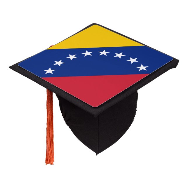 Venezuelan flag graduation cap topper (Angled)