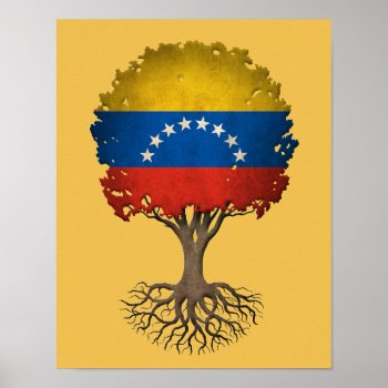 Venezuelan Flag Tree Of Life Customizable Poster by UniqueFlags at Zazzle