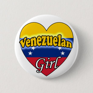 Venezuelan  Girl Button