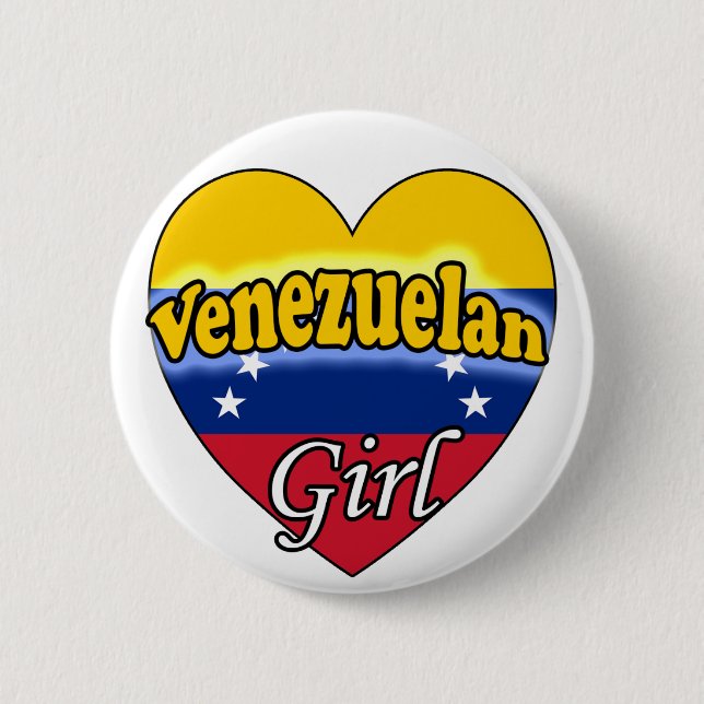 Venezuelan  Girl Button (Front)