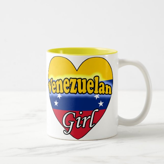 Venezuelan Girl Two-Tone Coffee Mug (Right)