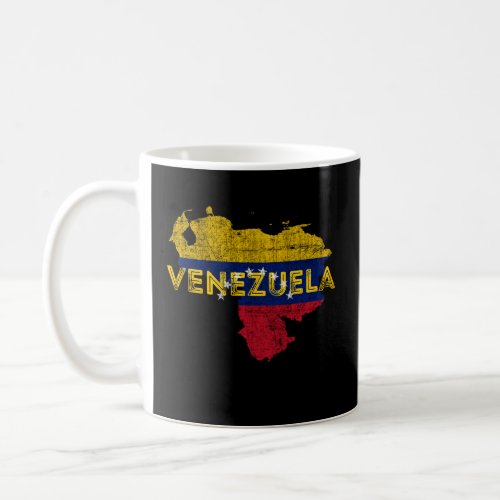 Venezuelan Map and Flag Souvenir _ Distressed Vene Coffee Mug
