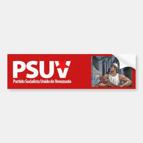 venezuelan socialist party hugo chavez bumper sticker