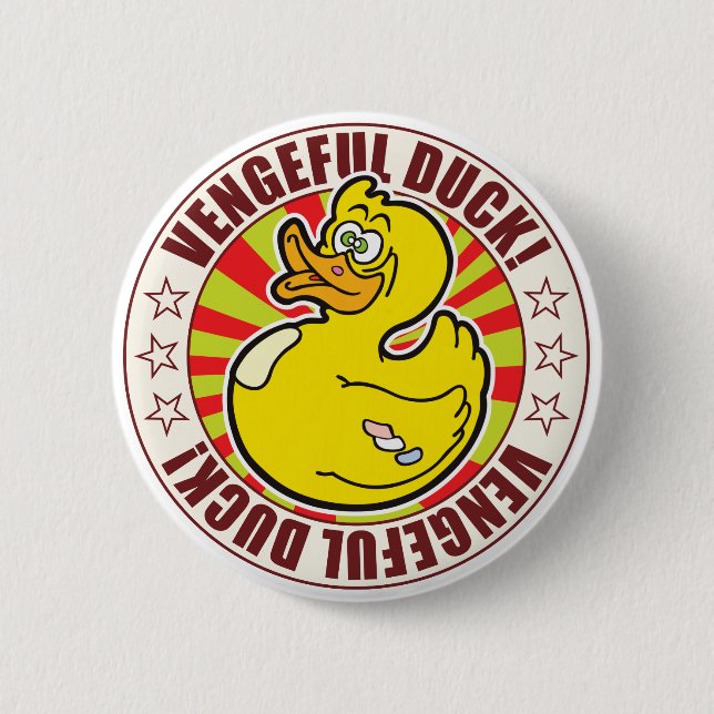 Vengeful Duck Pinback Button (Front)