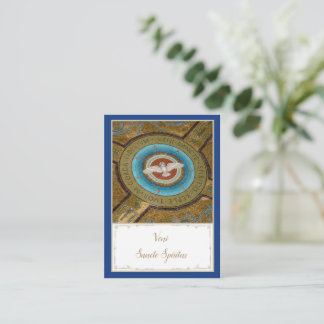 Veni Sancte Spiritus Blue Prayer Card