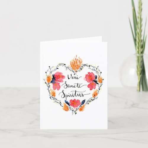 Veni Sancte Spiritus Card First Communion