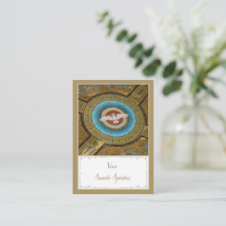 Veni Sancte Spiritus Gold Prayer Card