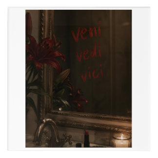 "veni,vedi,veci" acrylic print