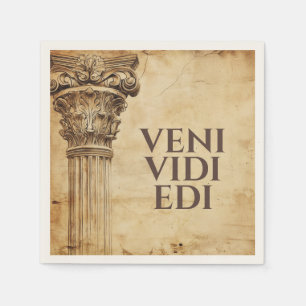 Veni Vidi Bibi Funny Ancient Rome Latin Saying Napkins