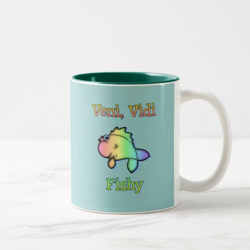 Veni Vidi Fishy Two_Tone Coffee Mug